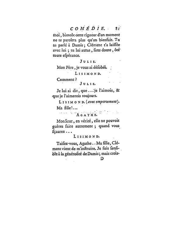 Julie, ou le Bon Père, comédie en trois actes et en prose / par M. D* N**, … Julie, ou le Bon Père, comédie en trois actes et en prose / par M. D* N**, …