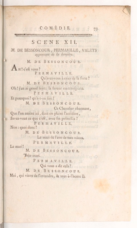 Mariage secret (Le), comédie en trois actes, en vers ; représentée à Fontainebleau, devant Leurs Majestés, le vendredi 4 novembre 1785 ; &, pour la première fois sur le Théâtre Français, le 10 mars 1786 Mariage secret (Le), comédie en trois actes, en vers ; représentée à Fontainebleau, devant Leurs Majestés, le vendredi 4 novembre 1785 ; &, pour la première fois sur le Théâtre Français, le 10 mars 1786