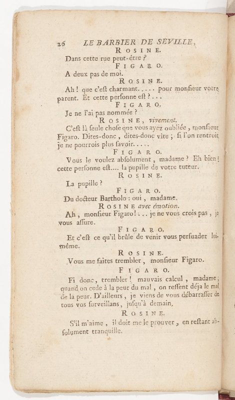 Barbier de Séville, ou la Précaution inutile (Le), comédie en quatre actes, par M. de Beaumarchais, représentée sur le théâtre de la Comédie Française le 23 février 1775 (avec une Lettre modérée sur la chute et la critique du Barbier de Séville)