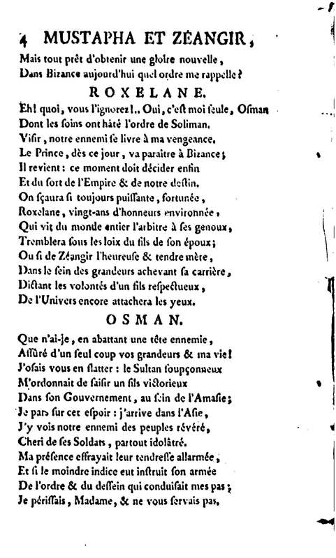 Mustapha et Zéangir, tragédie en cinq actes et en vers, représentée sur le théâtre de Fontainebleau, devant Leurs Majestés, le 1er novembre 1776 Mustapha et Zéangir, tragédie en cinq actes et en vers, représentée sur le théâtre de Fontainebleau, devant Leurs Majestés, le 1er novembre 1776
