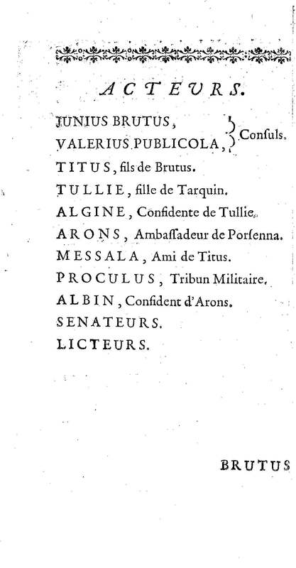 Brutus de M. de Voltaire (Le), avec un Discours sur la tragédie Brutus de M. de Voltaire (Le), avec un Discours sur la tragédie