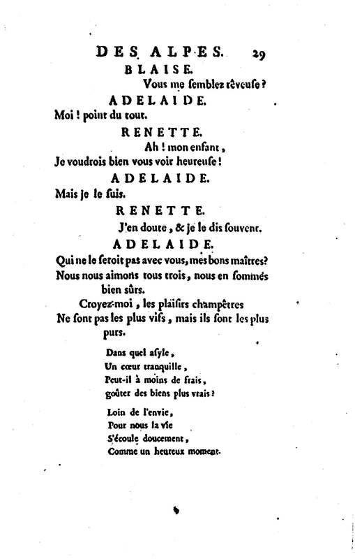 Bergère des Alpes (La), pastorale en trois actes et en vers, mêlée de chants, par M. Marmontel de l'Académie françoise