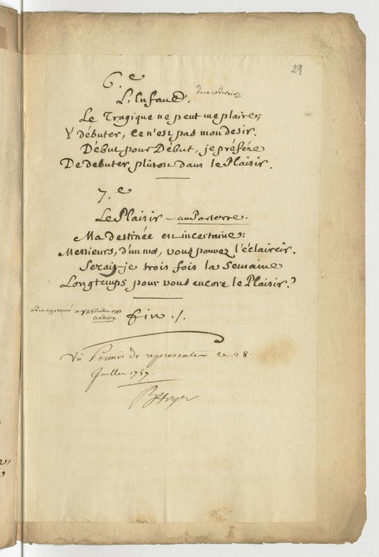 Plaisir (Le), comédie en un acte et en vers libres Plaisir (Le), comédie en un acte et en vers libres
