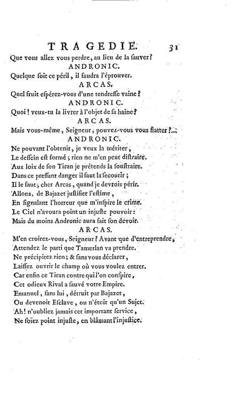 Bajazet premier, tragédie par M. le chevalier de P***