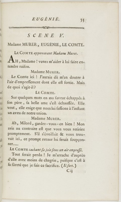 Eugénie, drame en cinq actes en prose, enrichi de figures en taille-douce ; avec un Essai sur le drame sérieux Eugénie, drame en cinq actes en prose, enrichi de figures en taille-douce ; avec un Essai sur le drame sérieux