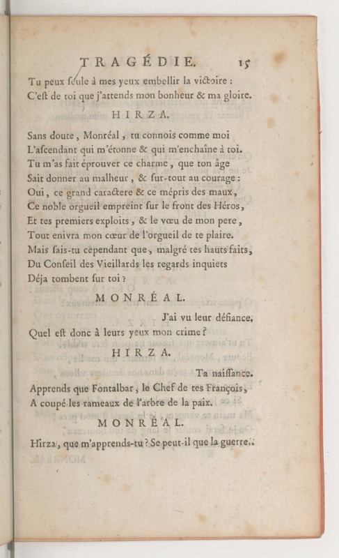 Hirza, tragédie, par M. de Sauvigny… (Comédiens ordinaires du Roi, 27 mai 1767) Hirza, tragédie, par M. de Sauvigny… (Comédiens ordinaires du Roi, 27 mai 1767)
