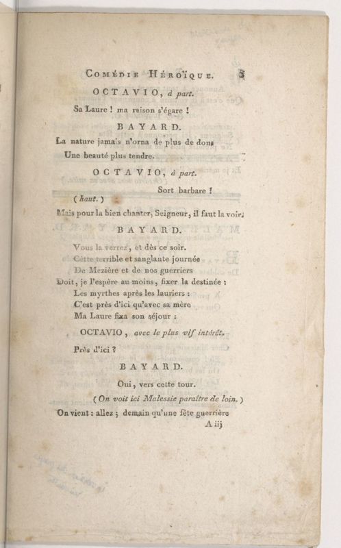 Bayard, ou Le Siège de Mézière, comédie héroïque en trois actes et en vers, mêlée d'intermèdes Bayard, ou Le Siège de Mézière, comédie héroïque en trois actes et en vers, mêlée d'intermèdes