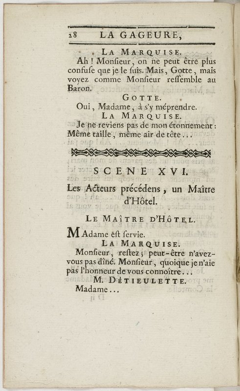 Gageure imprévue (La), comédie en prose et en un acte… par M. Sedaine. [Paris, les Comédiens français, 27 mai 1768]