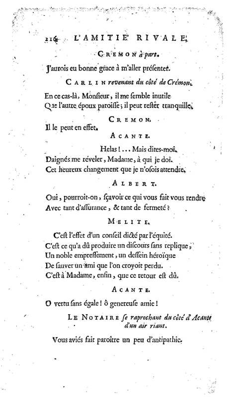 Amitié rivale (L'), comédie en vers et en cinq actes, par M. Fagan… Amitié rivale (L'), comédie en vers et en cinq actes, par M. Fagan…