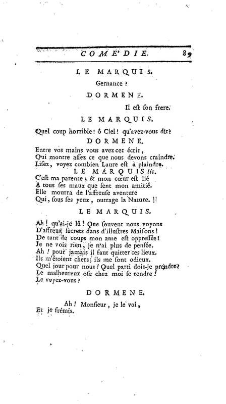 Droit du Seigneur (Le),comédie en vers par M. de Voltaire. Représentée pour la première fois, sous le titre de L'Écueil du sage, par les Comédiens françois ordinaires du Roi, le 18 janvier 1762,