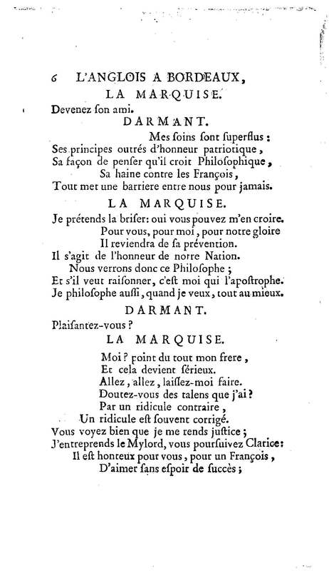 Anglais à Bordeaux (L'), comédie en un acte et en vers libres, par M. Favart… [Par les Comédiens françois ordinaires du Roi, 14 mars 1763]