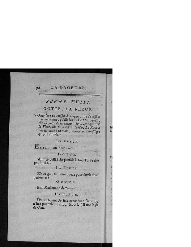 Gageure imprévue (La), comédie en prose et en un acte Gageure imprévue (La), comédie en prose et en un acte