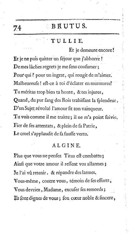 Brutus de M. de Voltaire (Le), avec un Discours sur la tragédie Brutus de M. de Voltaire (Le), avec un Discours sur la tragédie