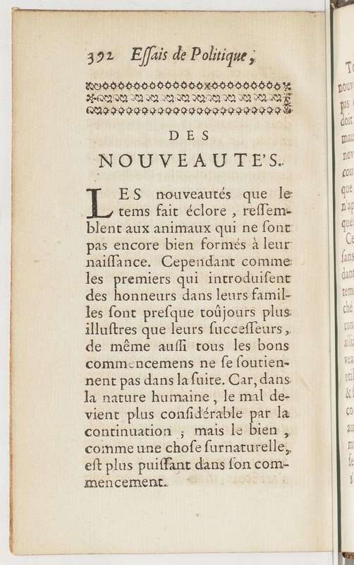 Essais du chevalier Bacon, chancelier d'Angleterre, sur divers sujets de politique, et de morale