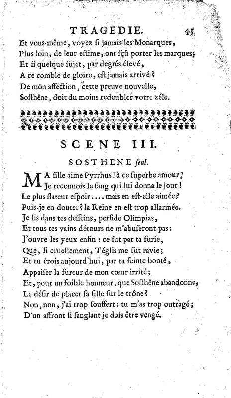 Téglis, tragédie représentée pour la première fois par les Comédiens ordinaires du Roi, le 19 septembre 1735