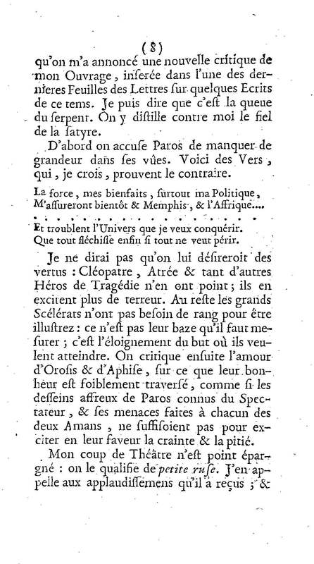 Lettre de l'auteur de Paros [Gabriel Mailhol] à M. le Mis de M… sur les critiques de cette tragédie insérées dans les feuilles périodiques