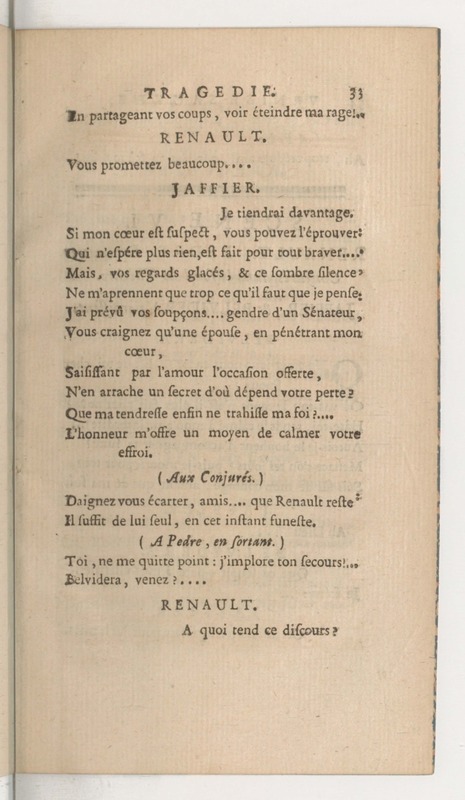 Venise sauvée, tragedie. Représentée par les Comédiens françois, le 5 décembre 1746… [Seconde édition]