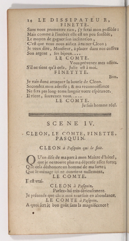 Dissipateur, ou l'Honneste Friponne (Le), comédie Dissipateur, ou l'Honneste Friponne (Le), comédie