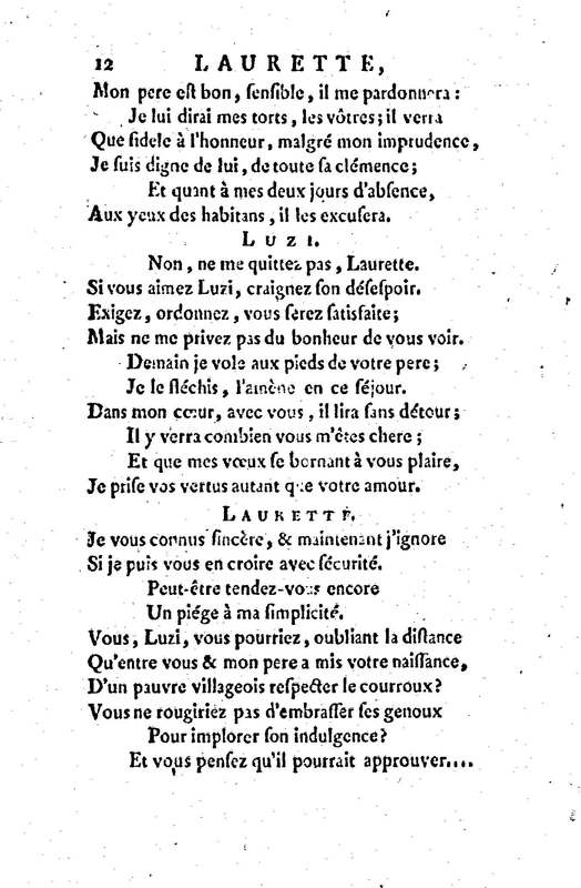 Laurette, comédie en trois actes et en vers, tirée des Contes de M. Marmontel Laurette, comédie en trois actes et en vers, tirée des Contes de M. Marmontel