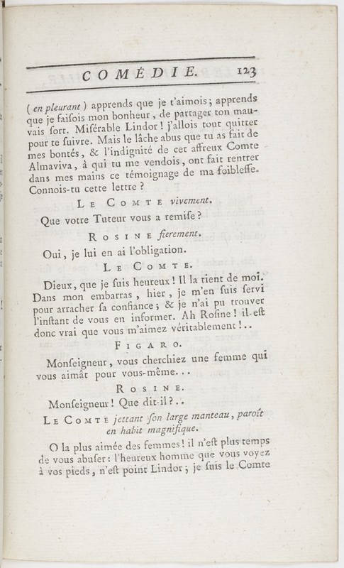 Barbier de Séville, ou la Précaution inutile (Le), comédie en quatre actes ; par M. de Beaumarchais ; représentée & tombée sur le théâtre de la Comédie Françoise aux Tuileries, le 23 de février 1775 Barbier de Séville, ou la Précaution inutile (Le), comédie en quatre actes ; par M. de Beaumarchais ; représentée & tombée sur le théâtre de la Comédie Françoise aux Tuileries, le 23 de février 1775