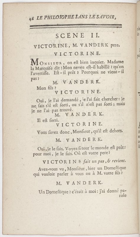 Philosophe sans le savoir (Le), comédie en prose et en cinq actes… par M. Sedaine. [Paris, les Comédiens français, 2 novembre 1765]