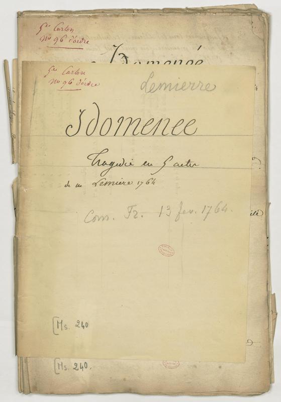 Idoménée, tragédie en cinq actes et en vers