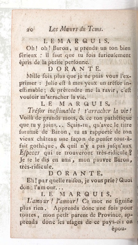 Mœurs du tems (Les), comédie en un acte Mœurs du tems (Les), comédie en un acte