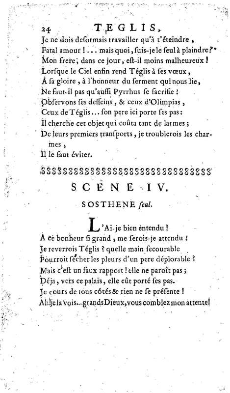 Téglis, tragédie représentée pour la première fois par les Comédiens ordinaires du Roi, le 19 septembre 1735 Téglis, tragédie représentée pour la première fois par les Comédiens ordinaires du Roi, le 19 septembre 1735