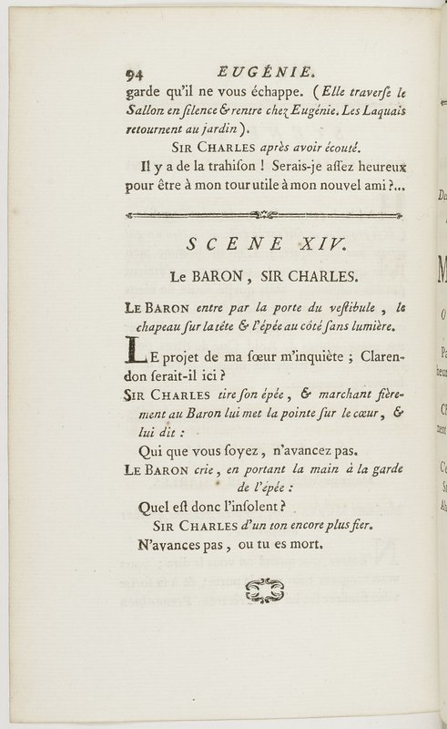 Eugénie, drame en cinq actes en prose, enrichi de figures en taille-douce ; avec un Essai sur le drame sérieux Eugénie, drame en cinq actes en prose, enrichi de figures en taille-douce ; avec un Essai sur le drame sérieux