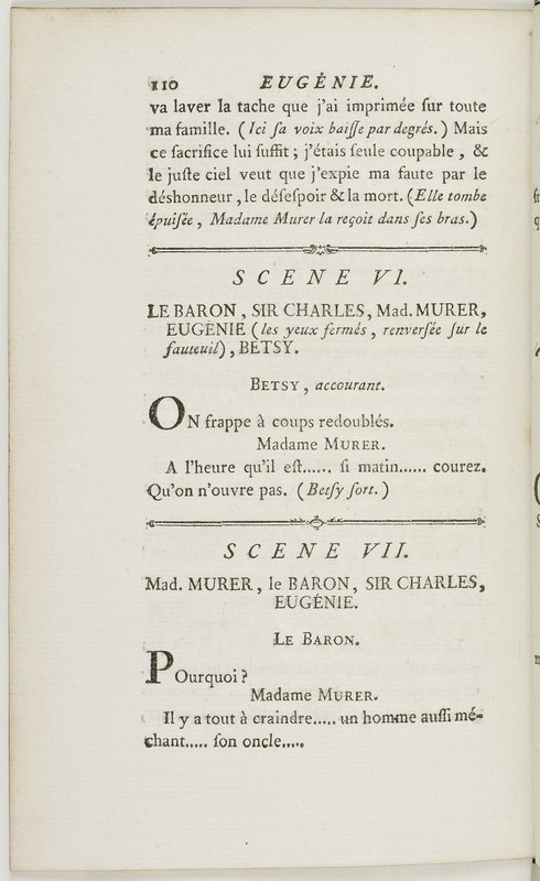 Eugénie, drame en cinq actes en prose, enrichi de figures en taille-douce ; avec un Essai sur le drame sérieux Eugénie, drame en cinq actes en prose, enrichi de figures en taille-douce ; avec un Essai sur le drame sérieux