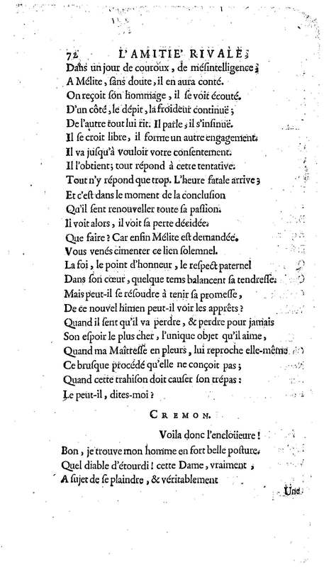 Amitié rivale (L'), comédie en vers et en cinq actes, par M. Fagan… Amitié rivale (L'), comédie en vers et en cinq actes, par M. Fagan…