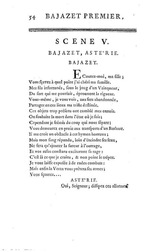 Bajazet premier, tragédie par M. le chevalier de P*** Bajazet premier, tragédie par M. le chevalier de P***