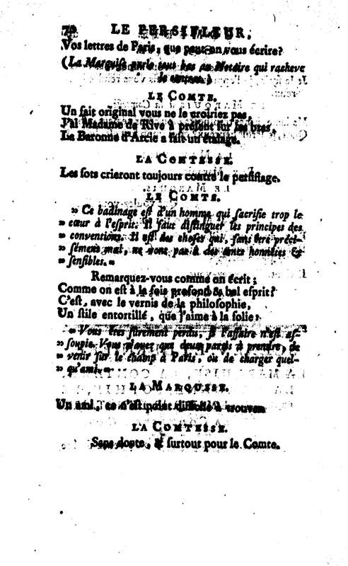 Persifleur (Le), comédie en trois actes et en vers… par M. de Sauvigny Persifleur (Le), comédie en trois actes et en vers… par M. de Sauvigny