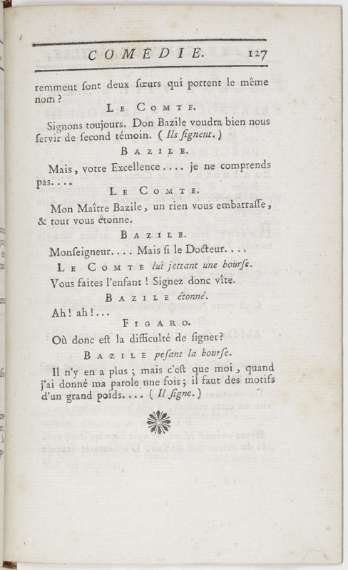 Barbier de Séville, ou la Précaution inutile (Le), comédie en quatre actes ; par M. de Beaumarchais ; représentée & tombée sur le théâtre de la Comédie Françoise aux Tuileries, le 23 de février 1775 Barbier de Séville, ou la Précaution inutile (Le), comédie en quatre actes ; par M. de Beaumarchais ; représentée & tombée sur le théâtre de la Comédie Françoise aux Tuileries, le 23 de février 1775