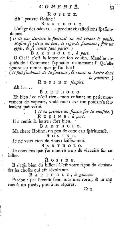 Barbier de Séville, ou la Précaution inutile (Le ), comédie en quatre actes, par M. de Beaumarchais, représentée sur le théâtre de la Comédie Française le 23 février 1775 (avec une Lettre modérée sur la chute et la critique du Barbier de Séville) Barbier de Séville, ou la Précaution inutile (Le ), comédie en quatre actes, par M. de Beaumarchais, représentée sur le théâtre de la Comédie Française le 23 février 1775 (avec une Lettre modérée sur la chute et la critique du Barbier de Séville)