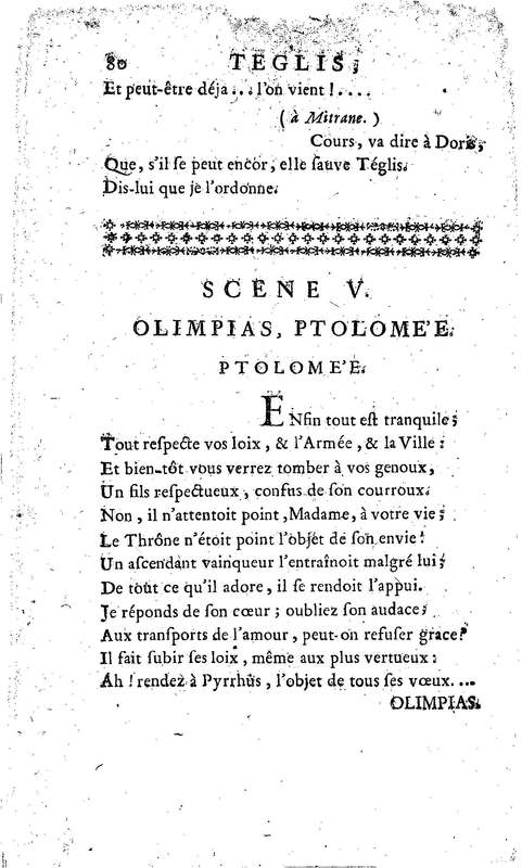 Téglis, tragédie représentée pour la première fois par les Comédiens ordinaires du Roi, le 19 septembre 1735 Téglis, tragédie représentée pour la première fois par les Comédiens ordinaires du Roi, le 19 septembre 1735