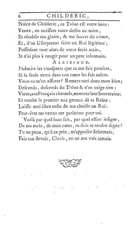 Childéric, tragédie… Childéric, tragédie…