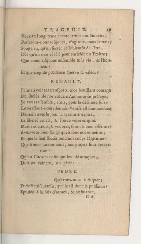 Venise sauvée, tragedie. Représentée par les Comédiens françois, le 5 décembre 1746… [Seconde édition]