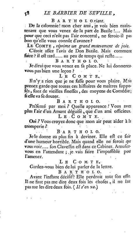 Barbier de Séville, ou la Précaution inutile (Le ), comédie en quatre actes, par M. de Beaumarchais, représentée sur le théâtre de la Comédie Française le 23 février 1775 (avec une Lettre modérée sur la chute et la critique du Barbier de Séville) Barbier de Séville, ou la Précaution inutile (Le ), comédie en quatre actes, par M. de Beaumarchais, représentée sur le théâtre de la Comédie Française le 23 février 1775 (avec une Lettre modérée sur la chute et la critique du Barbier de Séville)