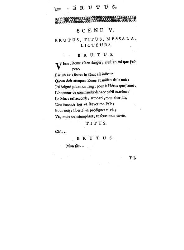 Brutus de M. de Voltaire (Le), avec un Discours sur la tragédie