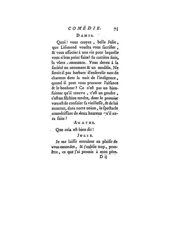 Julie, ou le Bon Père, comédie en trois actes et en prose / par M. D* N**, … Julie, ou le Bon Père, comédie en trois actes et en prose / par M. D* N**, …
