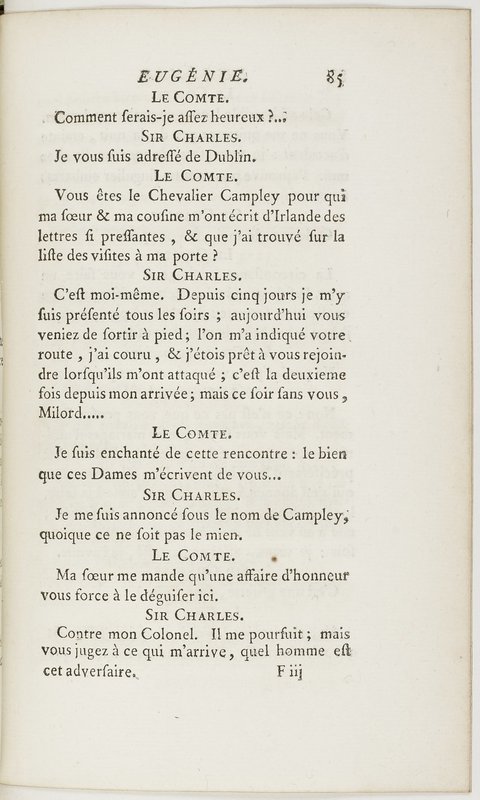 Eugénie, drame en cinq actes en prose, enrichi de figures en taille-douce ; avec un Essai sur le drame sérieux Eugénie, drame en cinq actes en prose, enrichi de figures en taille-douce ; avec un Essai sur le drame sérieux