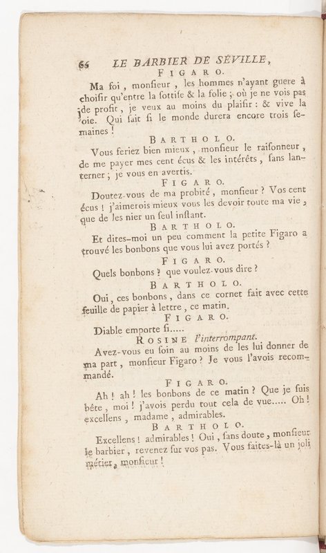 Barbier de Séville, ou la Précaution inutile (Le), comédie en quatre actes, par M. de Beaumarchais, représentée sur le théâtre de la Comédie Française le 23 février 1775 (avec une Lettre modérée sur la chute et la critique du Barbier de Séville) Barbier de Séville, ou la Précaution inutile (Le), comédie en quatre actes, par M. de Beaumarchais, représentée sur le théâtre de la Comédie Française le 23 février 1775 (avec une Lettre modérée sur la chute et la critique du Barbier de Séville)