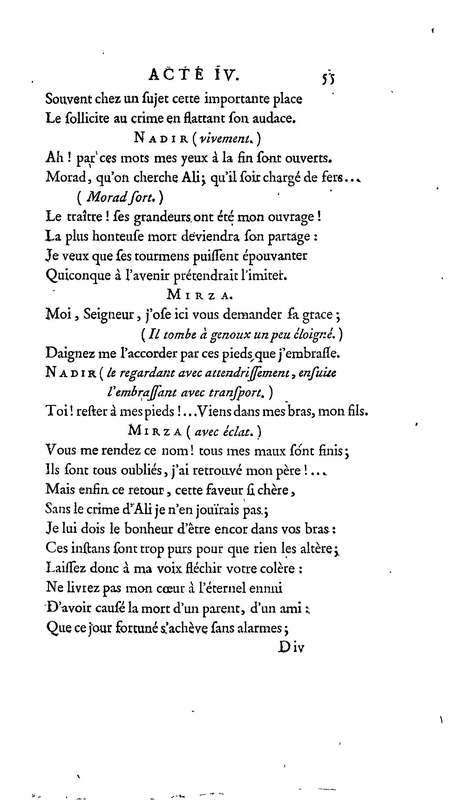 Nadir, ou Thamas-Kouli-Kan : tragédie, par M. D. B. Représentée pour la première fois, sur le Théâtre de la Nation, le 31 août 1780