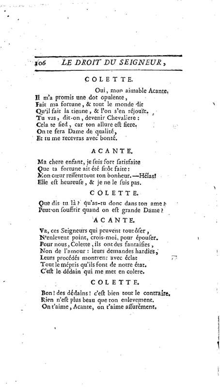 Droit du Seigneur (Le),comédie en vers par M. de Voltaire. Représentée pour la première fois, sous le titre de L'Écueil du sage, par les Comédiens françois ordinaires du Roi, le 18 janvier 1762, Droit du Seigneur (Le),comédie en vers par M. de Voltaire. Représentée pour la première fois, sous le titre de L'Écueil du sage, par les Comédiens françois ordinaires du Roi, le 18 janvier 1762,