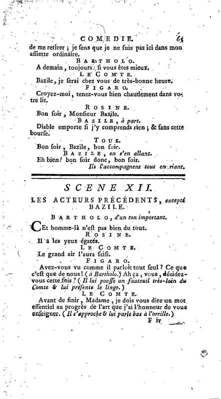 Barbier de Séville, ou la Précaution inutile (Le), comédie en quatre actes, par M. de Beaumarchais, représentée sur le théâtre de la Comédie Française le 23 février 1775 (avec une Lettre modérée sur la chute et la critique du Barbier de Séville)