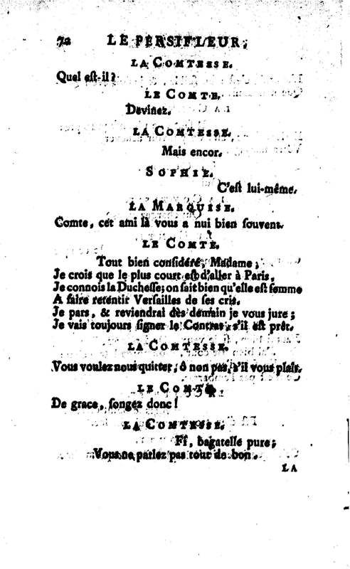 Persifleur (Le), comédie en trois actes et en vers… par M. de Sauvigny