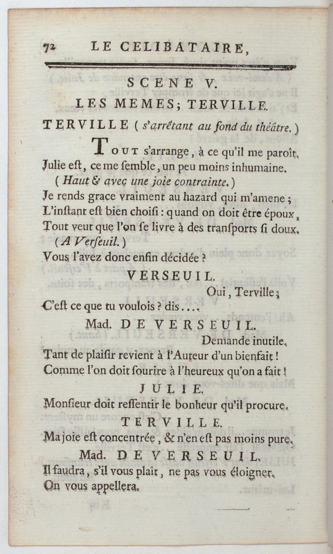 Célibataire (Le), comédie en cinq actes et en vers, représentée pour la première fois par les Comédiens françois, le 20 septembre 1775 Célibataire (Le), comédie en cinq actes et en vers, représentée pour la première fois par les Comédiens françois, le 20 septembre 1775