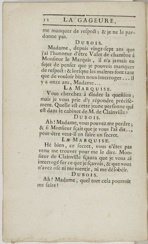 Gageure imprévue (La), comédie en prose et en un acte… par M. Sedaine. [Paris, les Comédiens français, 27 mai 1768]
