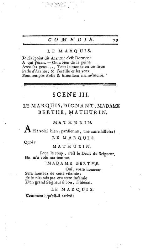 Droit du Seigneur (Le),comédie en vers par M. de Voltaire. Représentée pour la première fois, sous le titre de L'Écueil du sage, par les Comédiens françois ordinaires du Roi, le 18 janvier 1762, Droit du Seigneur (Le),comédie en vers par M. de Voltaire. Représentée pour la première fois, sous le titre de L'Écueil du sage, par les Comédiens françois ordinaires du Roi, le 18 janvier 1762,